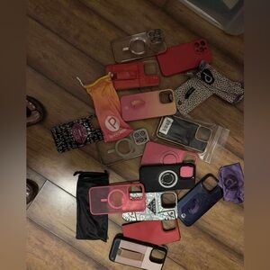 Assorted Phone Cases - Red, Black, Pink and more for a 15 pro max iPhone